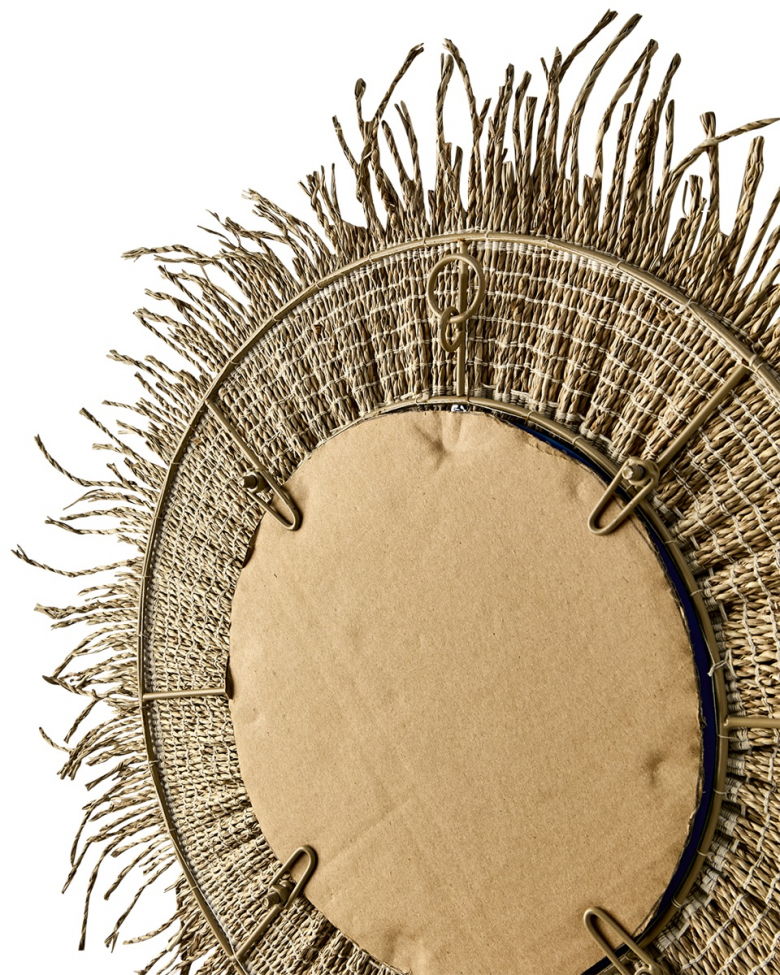 Miroir 'Stina' rond 60cm - Nature