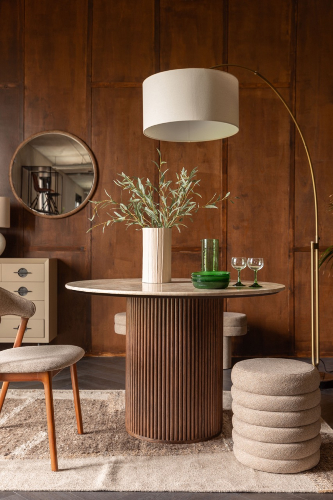 Pouf 'Fern' - Beige