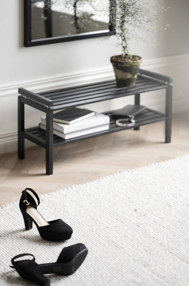 Rangement à chaussures 'Confetti' 80 cm - Noir