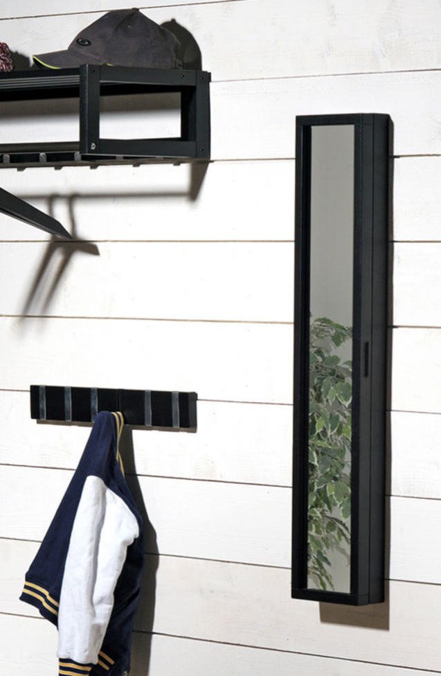 Barre à crochets 'Confetti' 70cm - Noir