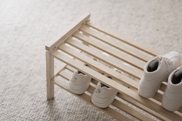 Rangement à chaussures 'Confetti' 80cm - Pigmenté blanc