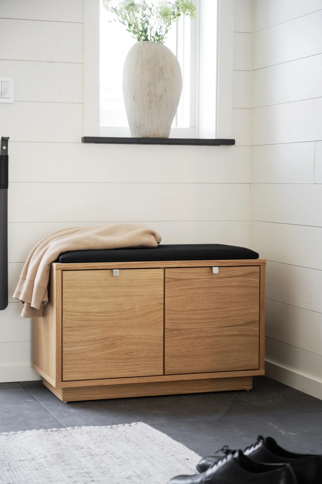 Banc 'Confetti' 70cm - Chêne/Noir