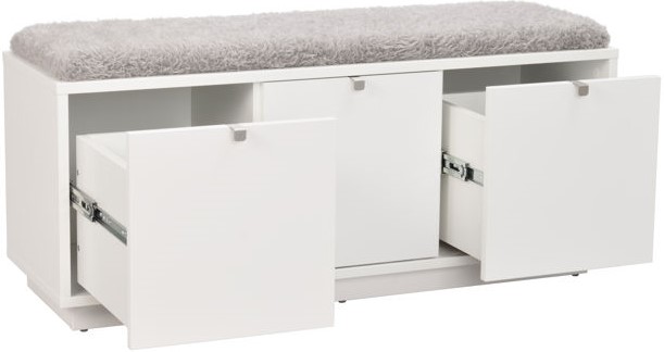Banc 'Confetti' 106x35cm - Blanc/Noir
