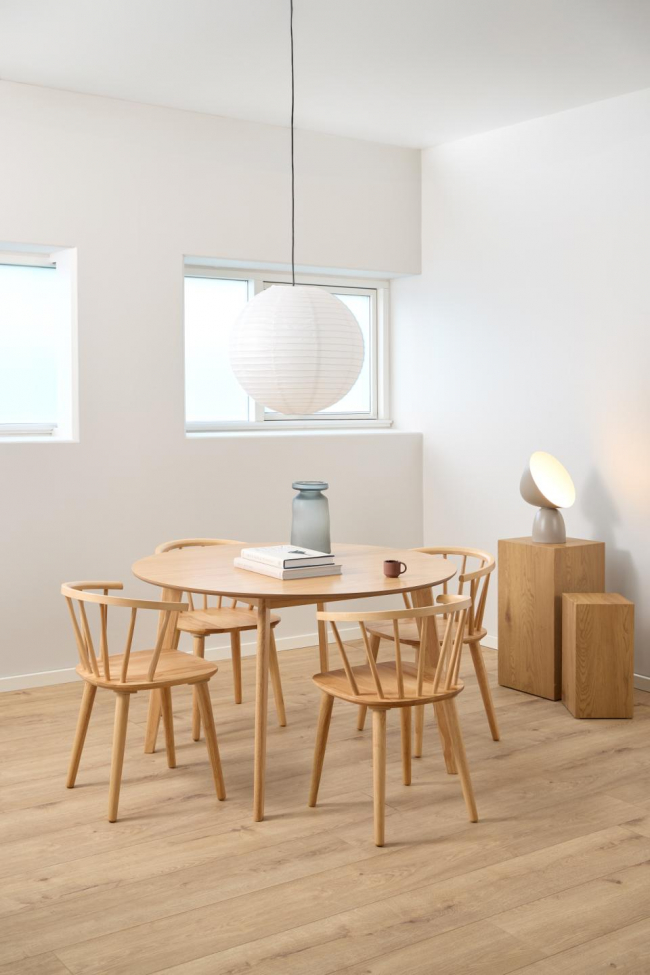 Table à manger 'Roxby' Ronde 120x76cm - Naturel