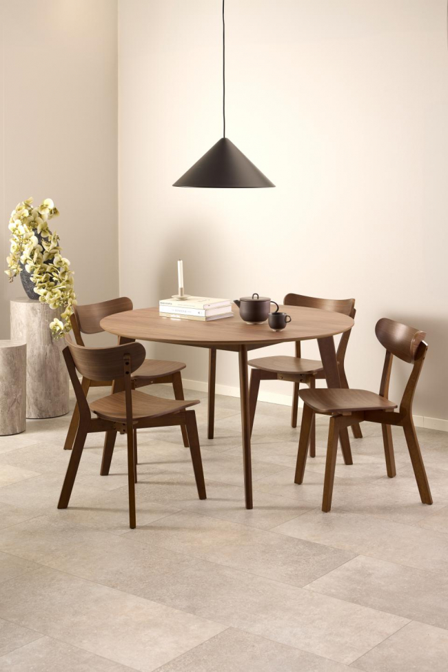 Table à manger 'Roxby' Ronde 120x76cm - Brun