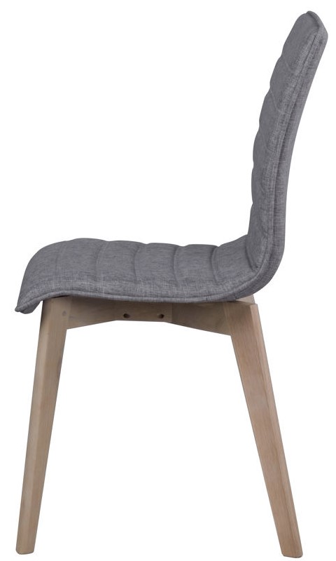 Chaise 'Gracy' - Gris clair/Blanc pigmenté