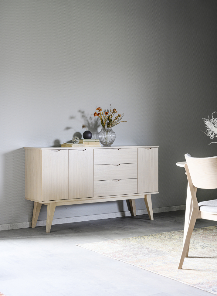Buffet 'Filippa' 122x85cm - Chêne/Blanchi