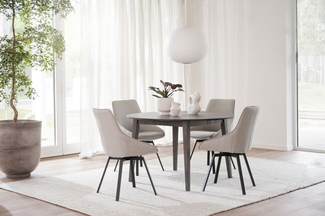 Table à manger 'Filippa' Ronde 120cm - Brun foncé