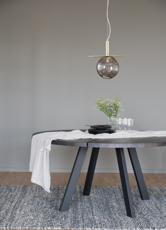Table à manger 'Fred' Ronde 160cm - Brun