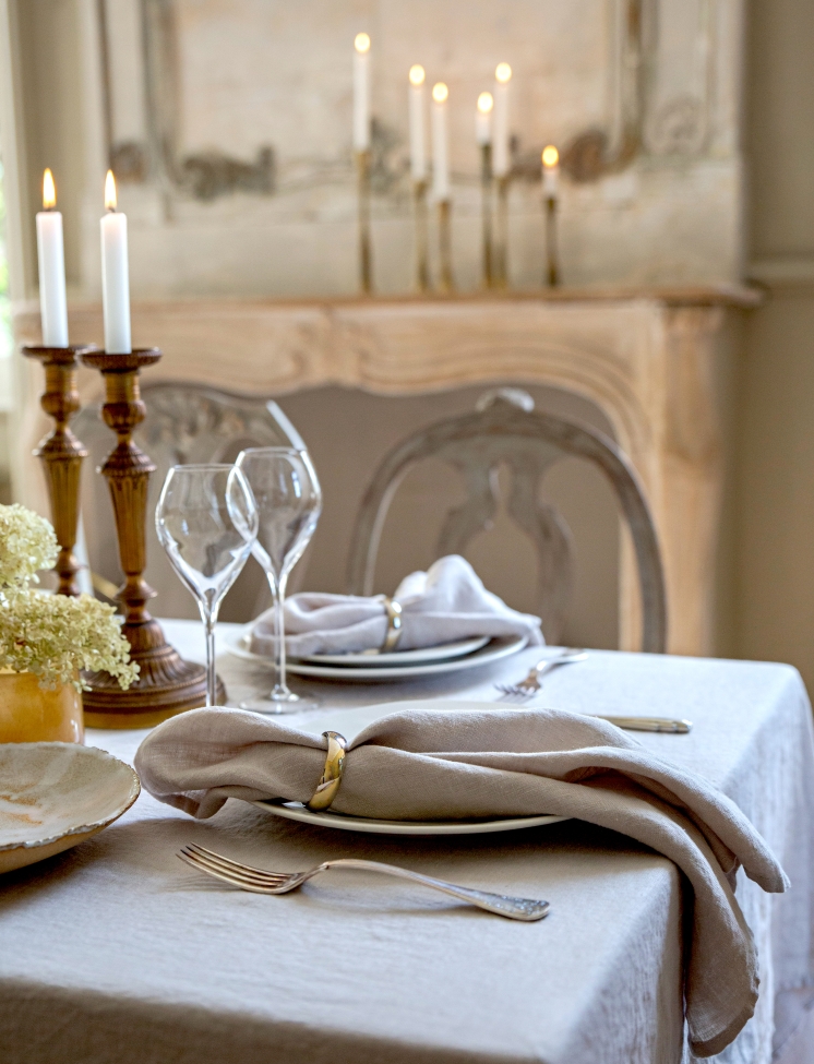 Nappe 'Sunshine' 145x250 - Gris clair