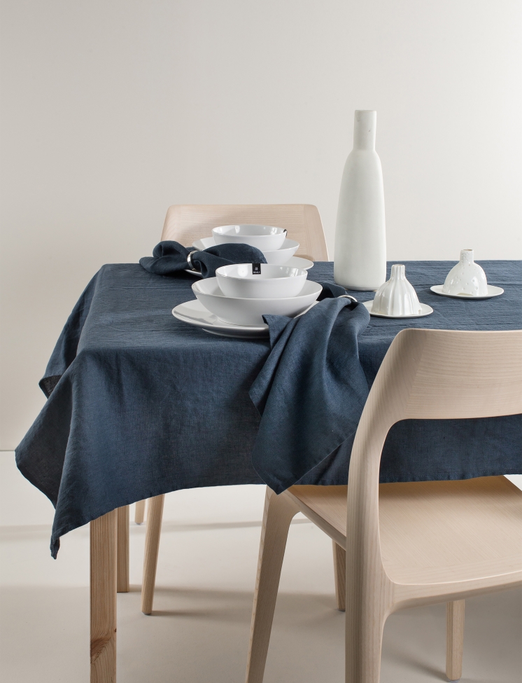 Nappe 'Sunshine' 145x330 - Bleu foncé