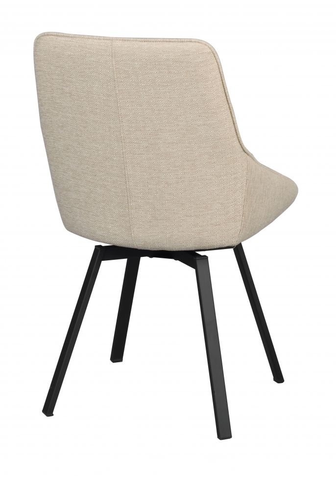 Chaise 'Alison' - Beige clair/noir