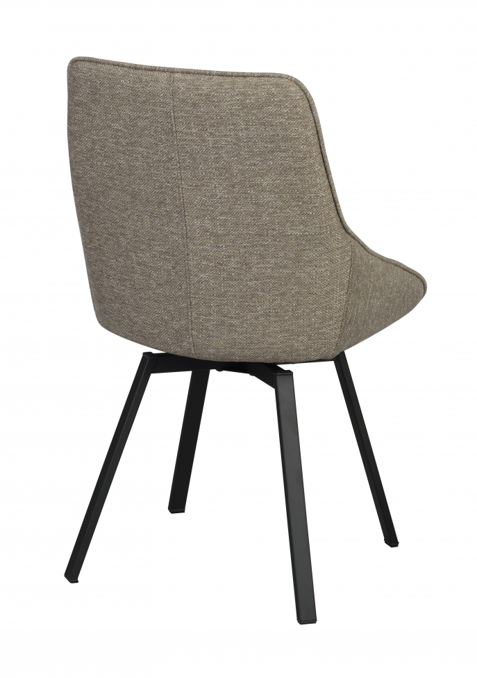 Chaise 'Alison' - Beige foncé/noir