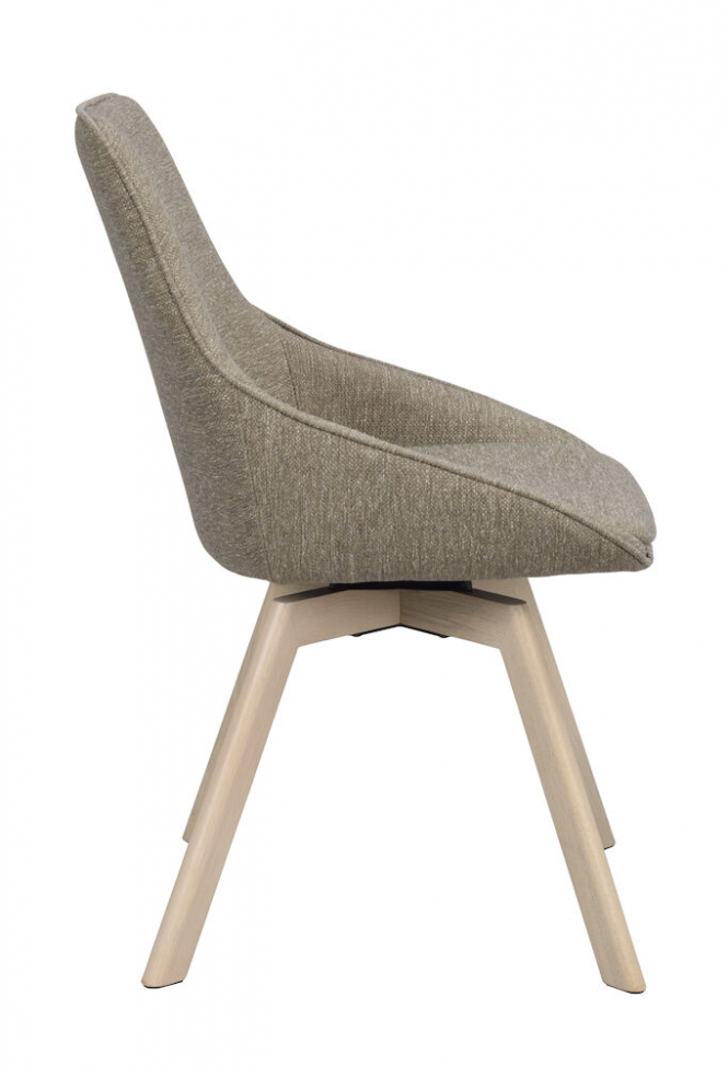 Chaise 'Alison' - Beige foncé/Pigment blanc