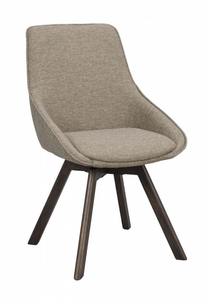 Chaise 'Alison' - Beige foncé/Chêne