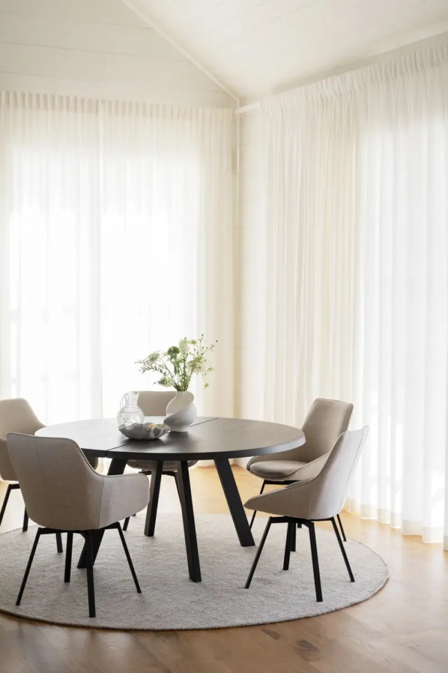 Fauteuil 'Alison' - Beige clair/noir