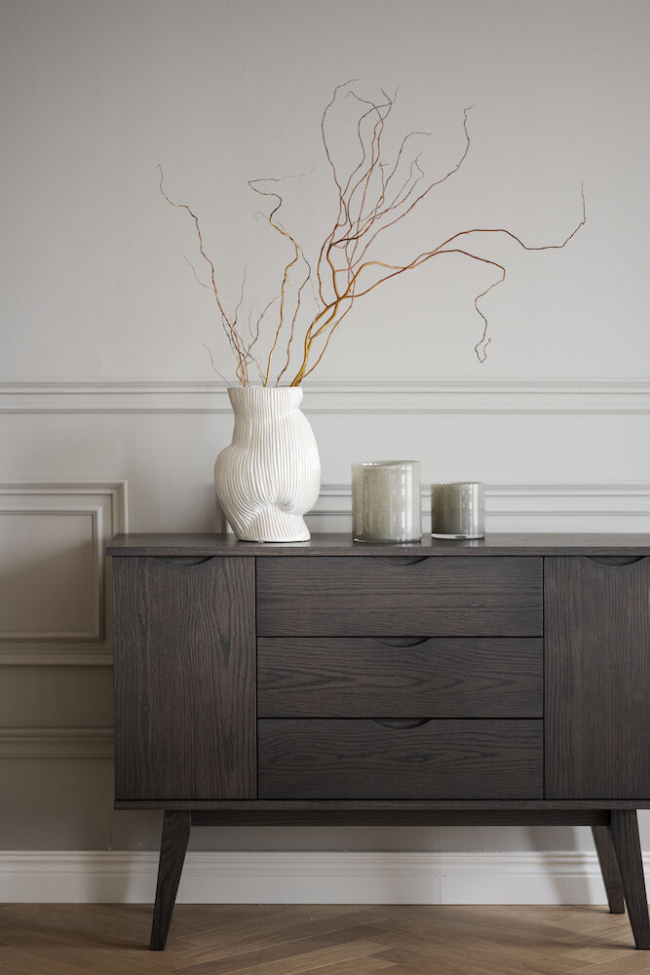 Buffet 'Filippa' 122x85cm - Chêne foncé