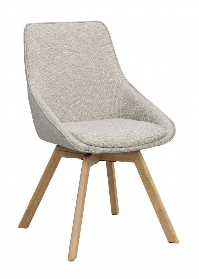 Chaise 'Alison' - Beige/Chêne