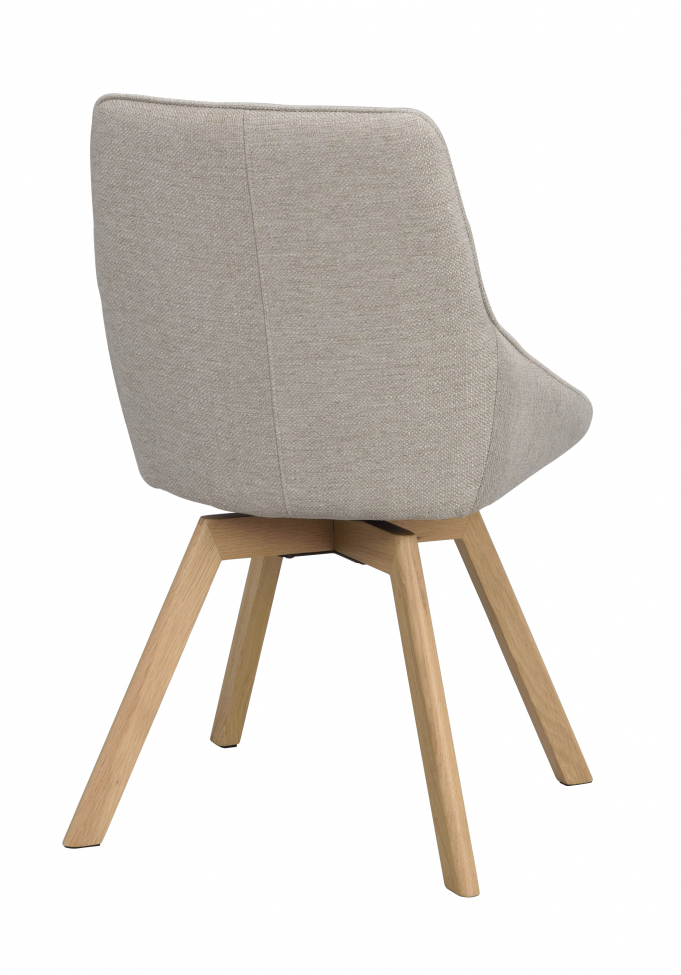 Chaise 'Alison' - Beige/Chêne