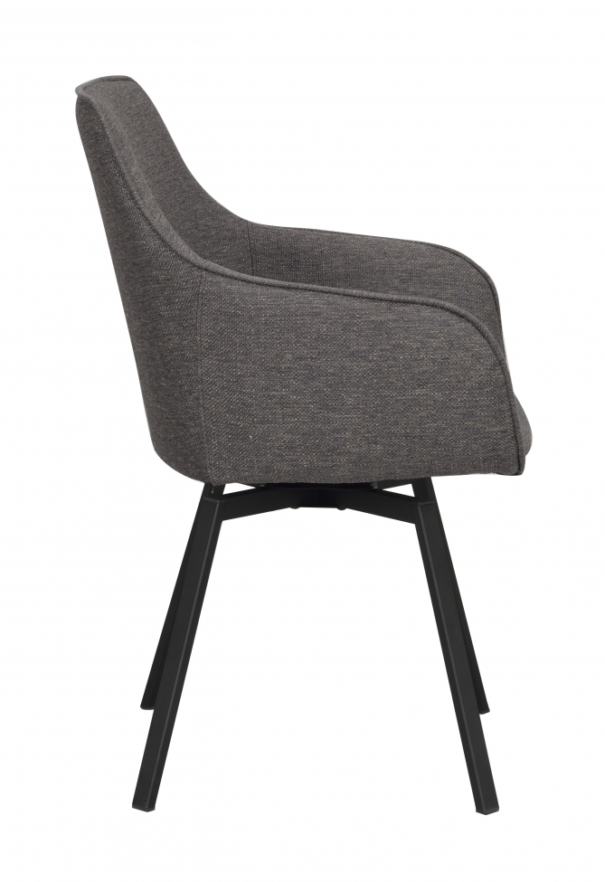 Fauteuil 'Alison' - Gris/noir