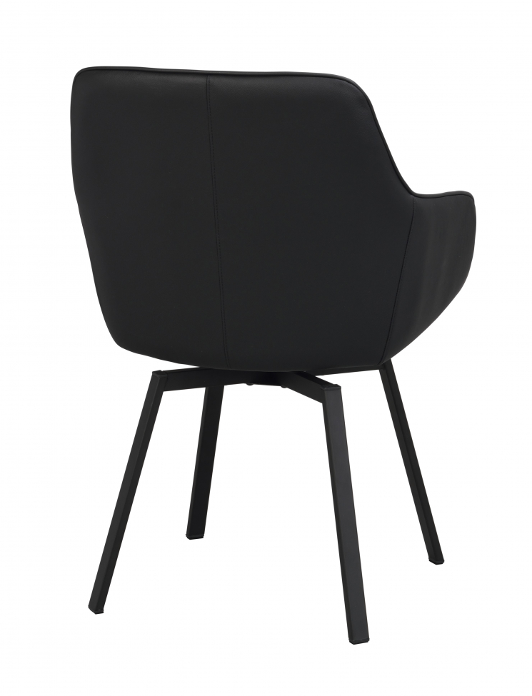 Fauteuil 'Alison' Cuir - Noir