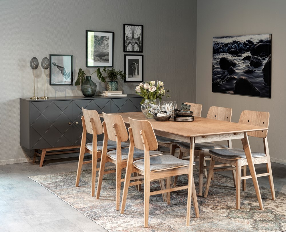 Chaise 'Nagano' - Chêne/Gris clair