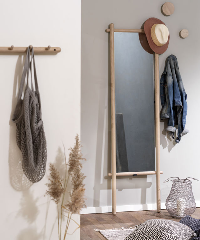 Barre à crochets 'Milford' 80cm - Blanchi