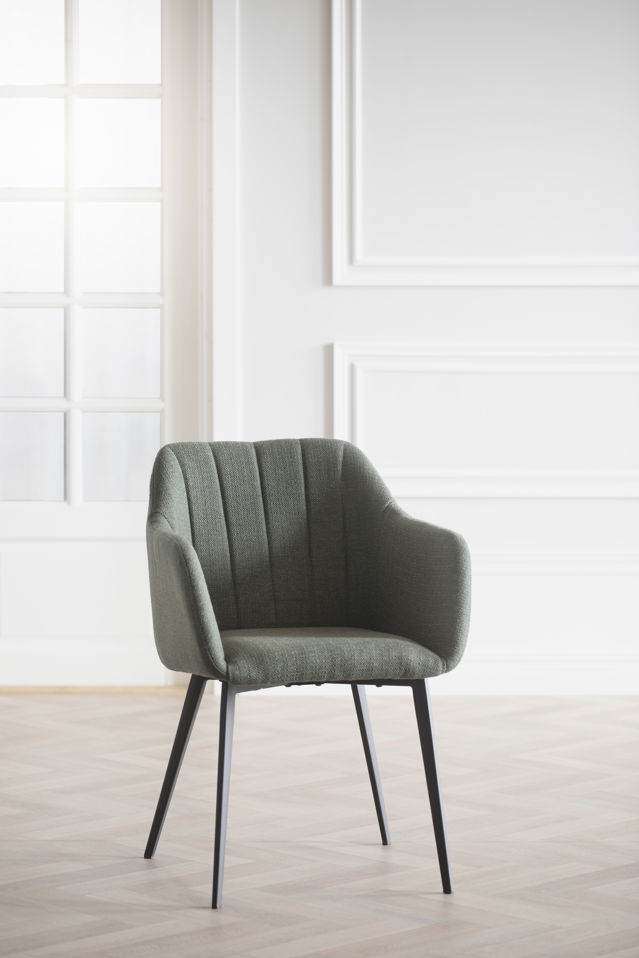 Fauteuil 'Bolton' - Vert/Noir