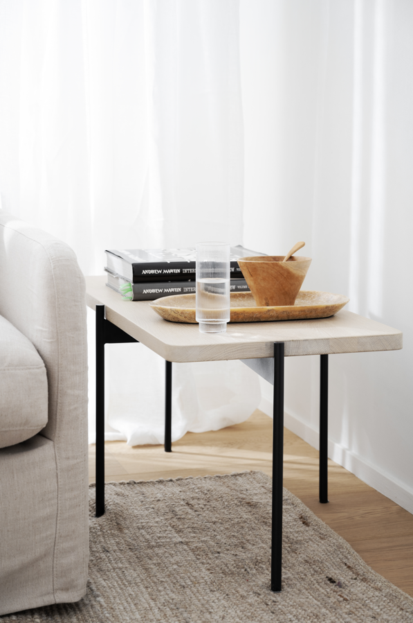 Table basse 'Shelton' 145x60cm - Chêne blanc pigmenté