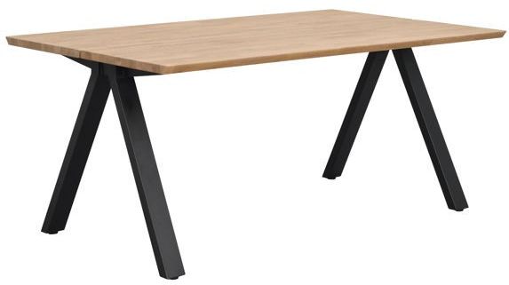 Table à manger 'Carradale' 170x100cm - Chêne/Pieds en V