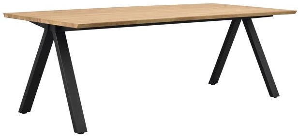 Table à manger 'Carradale' 220 cm - Chêne/Pieds en V