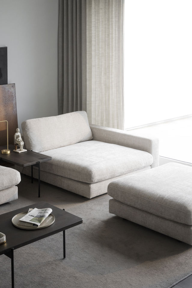 Chaiselongue 'Duncan' H - Gris clair