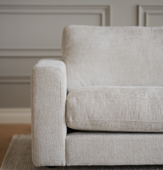 Canapé d'angle 'Duncan' Droit - Gris clair