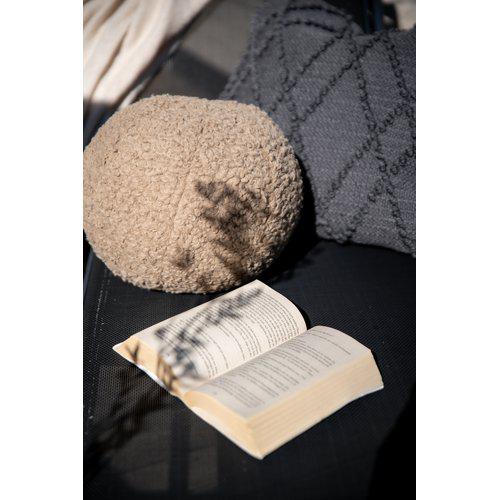 Coussin décoratif 'Elsie' 25cm - Beige/Brun