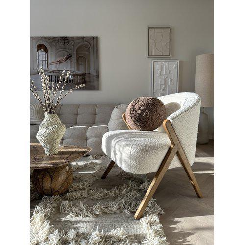 Coussin décoratif 'Elsie' 25cm - Brun