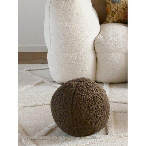 Coussin décoratif 'Elsie' 25cm - Brun