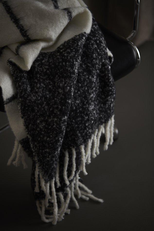 Plaid 'Carl' 130x170 - Noir/Blanc