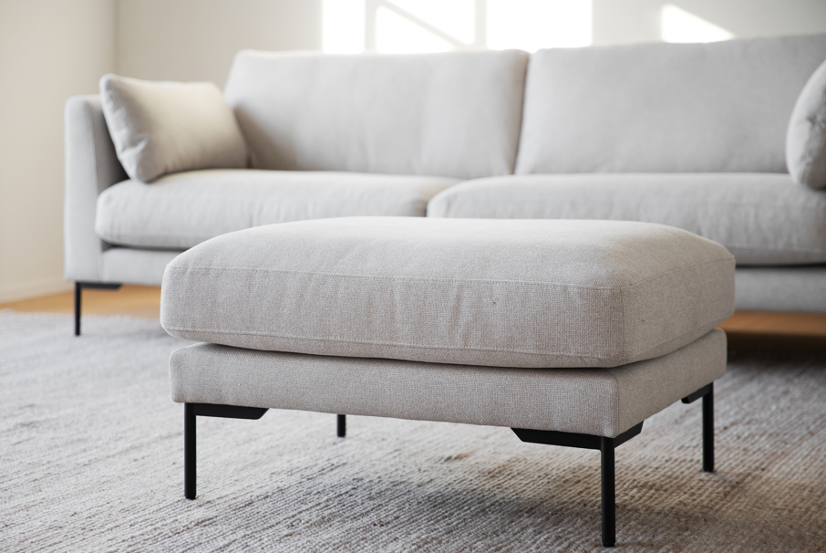 Pouf 'Corwin' - Beige clair