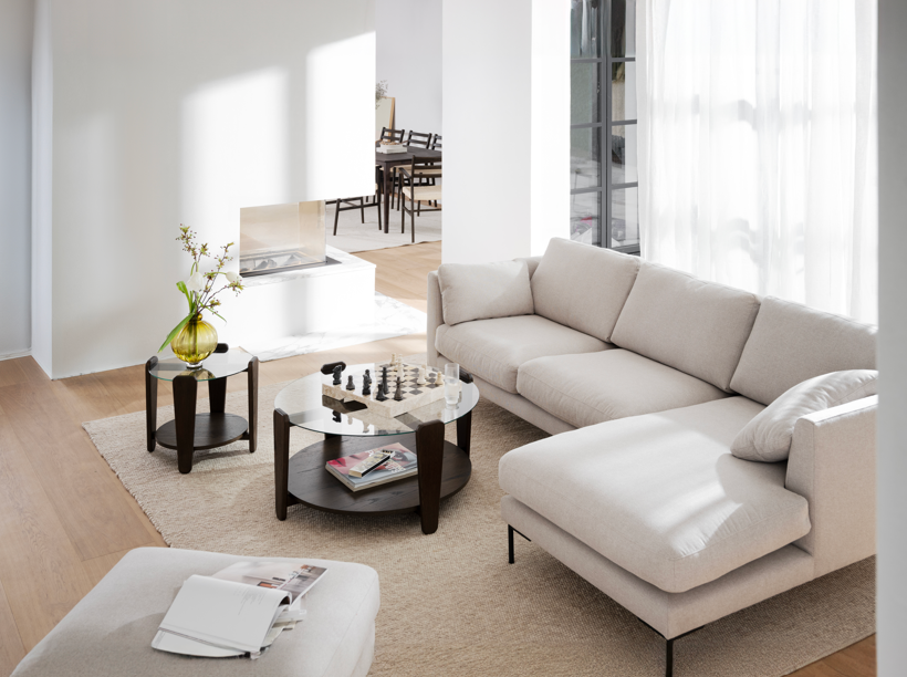 Pouf 'Corwin' - Beige clair