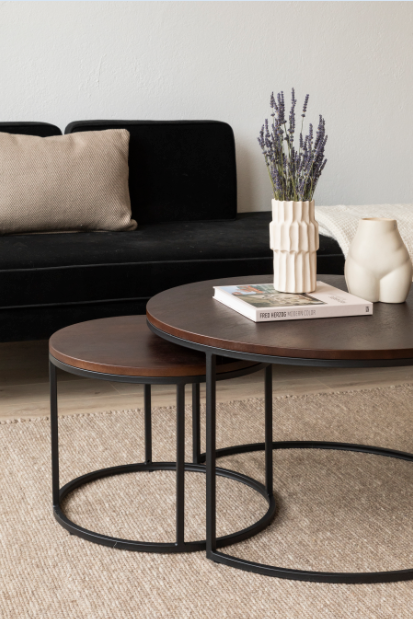 Table basse 'Prime' L 2 pièces - Noyer