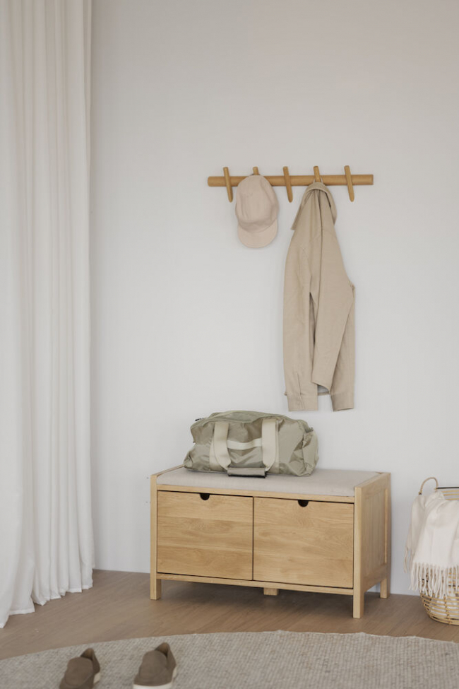 Barre à crochets 'Hillmond' 65cm - Chêne