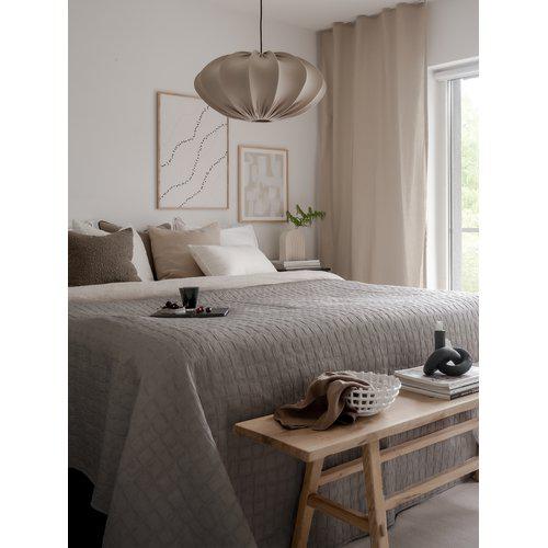 Jeté 'Mavis' 260x260 - Gris