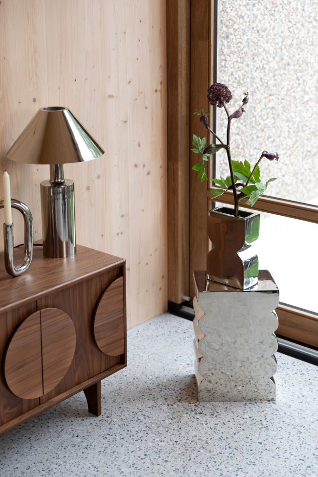 Pouf 'Curves' - Argent