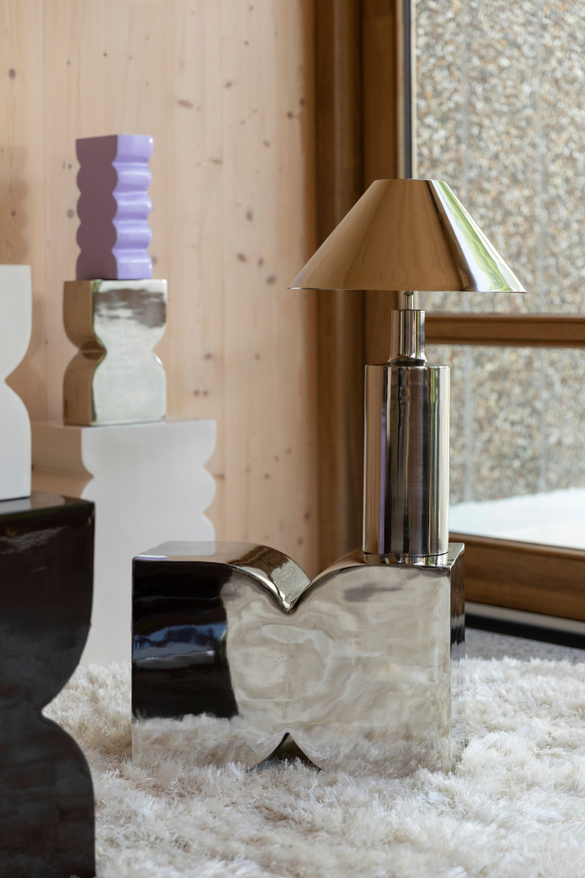 Pouf 'Cones' - Argent