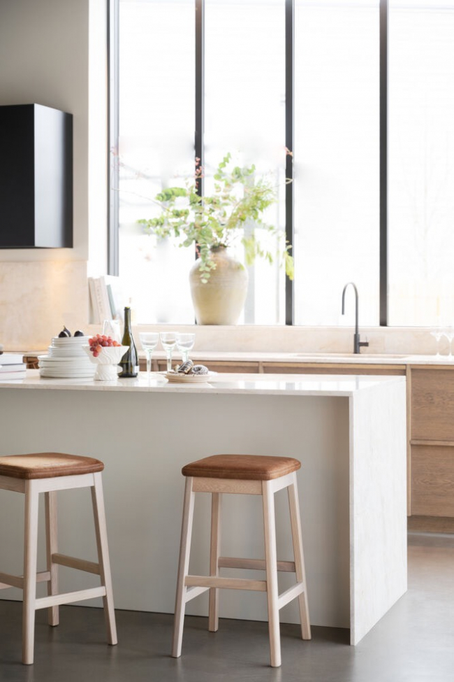 Tabouret 'Livermore' - Brun/Naturel