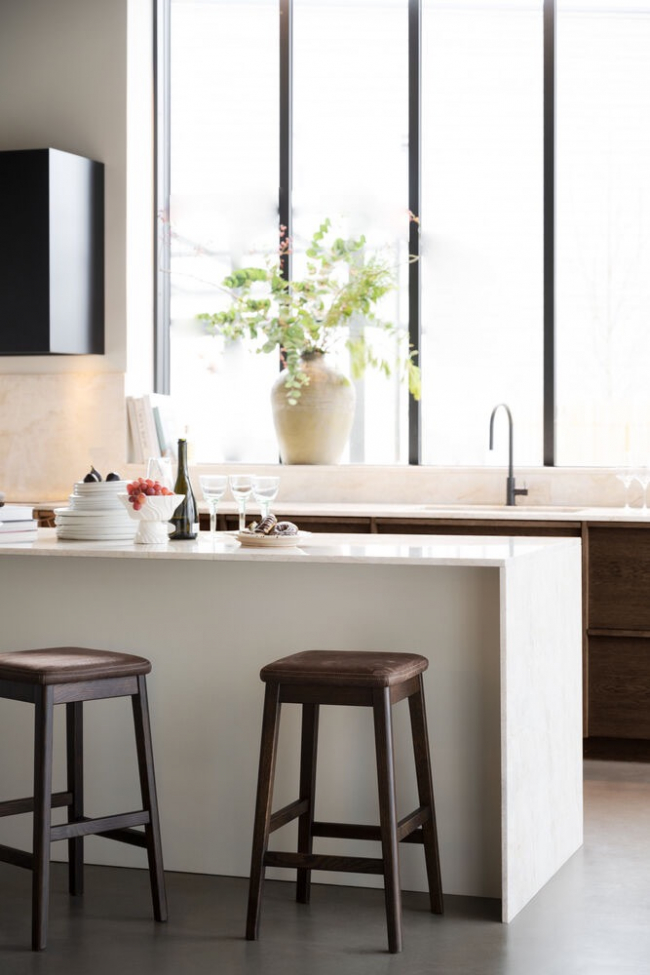 Tabouret 'Livermore' - Brun