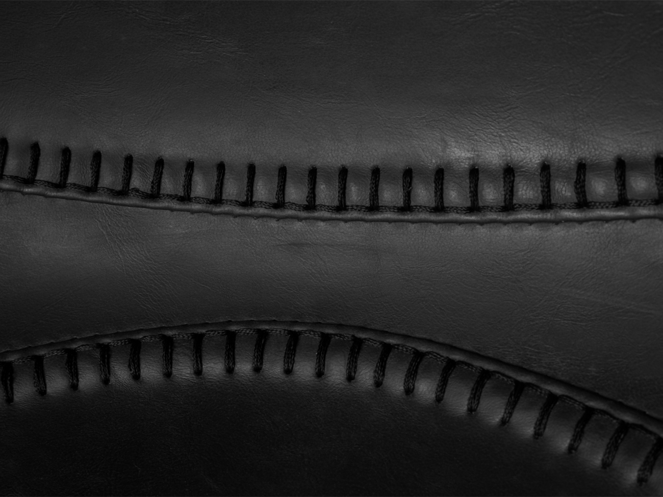 Tabouret de bar 'Franky' L - Noir/Cuir PU