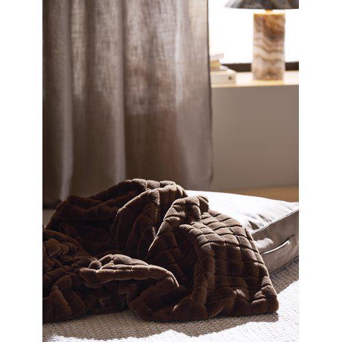 Plaid 'Luna' 120x150 - Marron