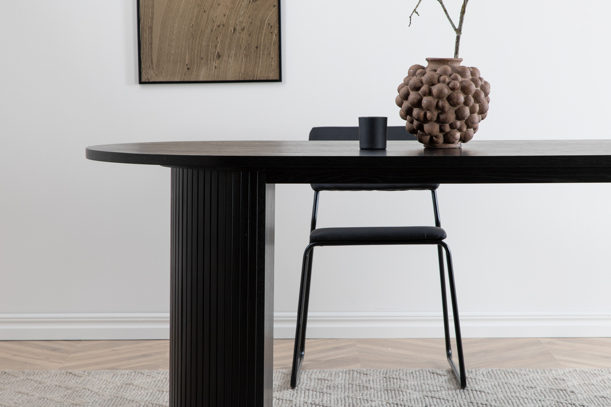 Table à manger 'Barkaby' 90x200cm - Noir