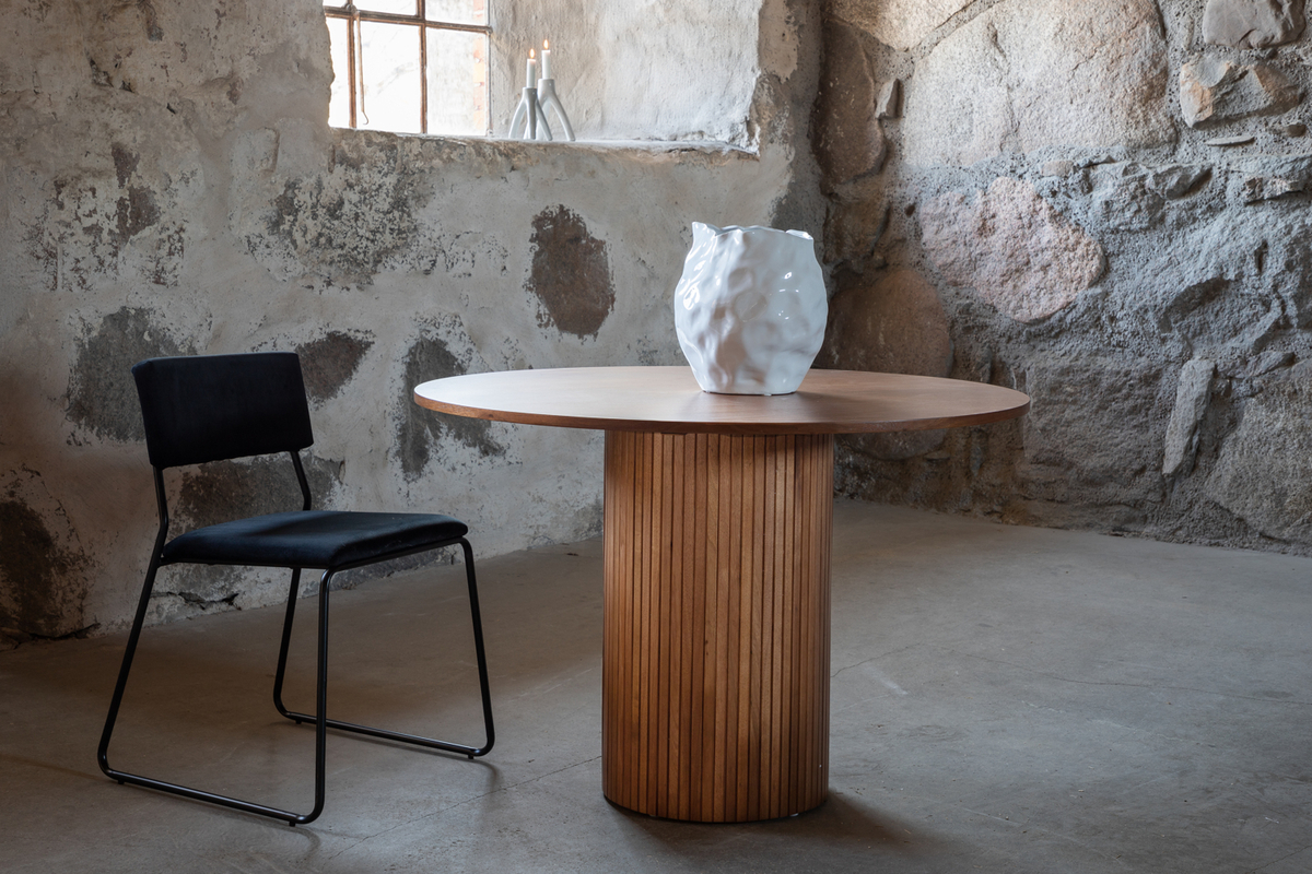 Table à manger 'Barkaby' Ronde 110cm - Brun